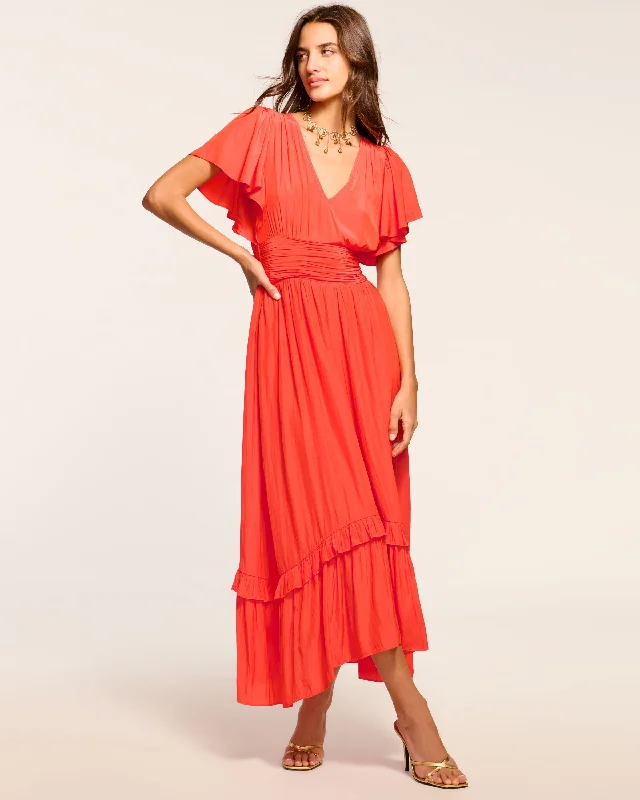 Women's Shawl Collar DressesJoanie Short Sleeve Maxi Dress