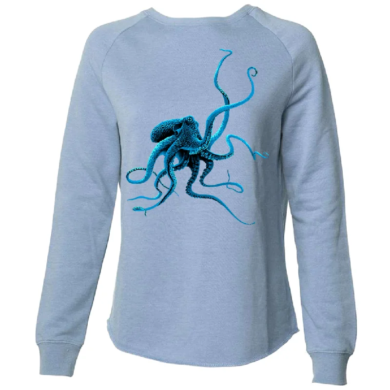 Women's Hooded Sweatshirts with Camouflage LiningOctopus Super Soft Crewneck Sweater