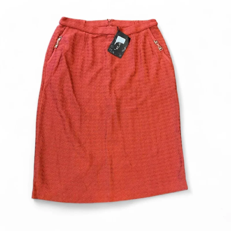 Women's Pleated SkirtsWomen's Knit Knee Length Pencil Skirt In Light Coral