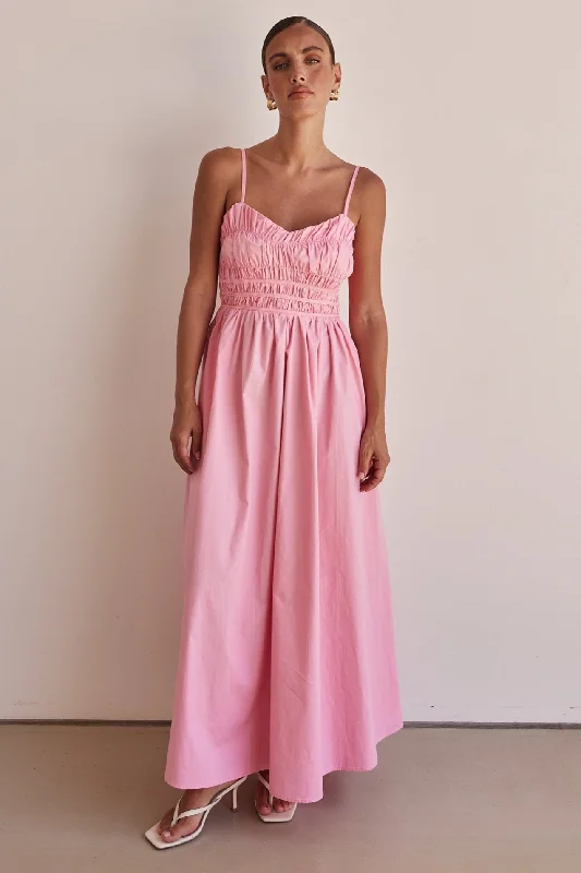 Women's Collarless DressesZeno Maxi Dress (Pink)