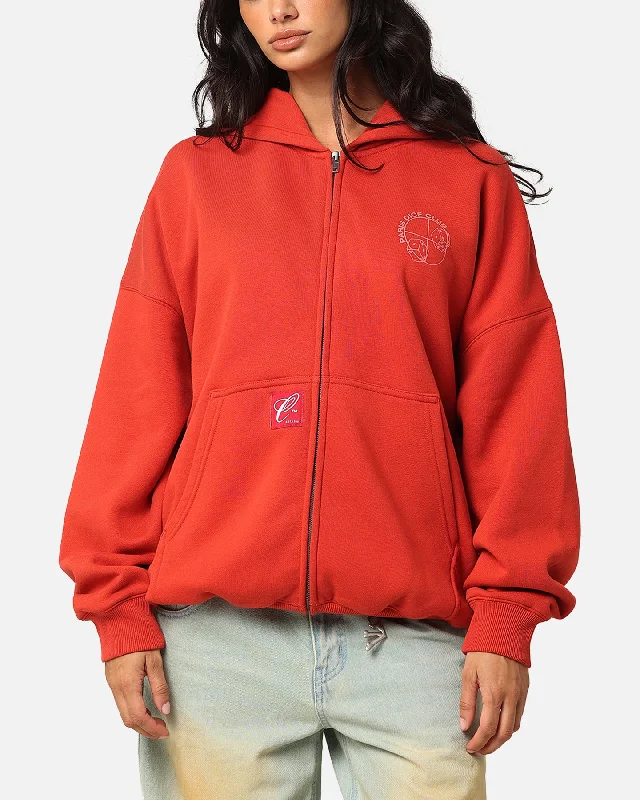 Women's Hooded Sweatshirts with Spandex LiningCarre Shoot Out Full Zip Hoodie Red