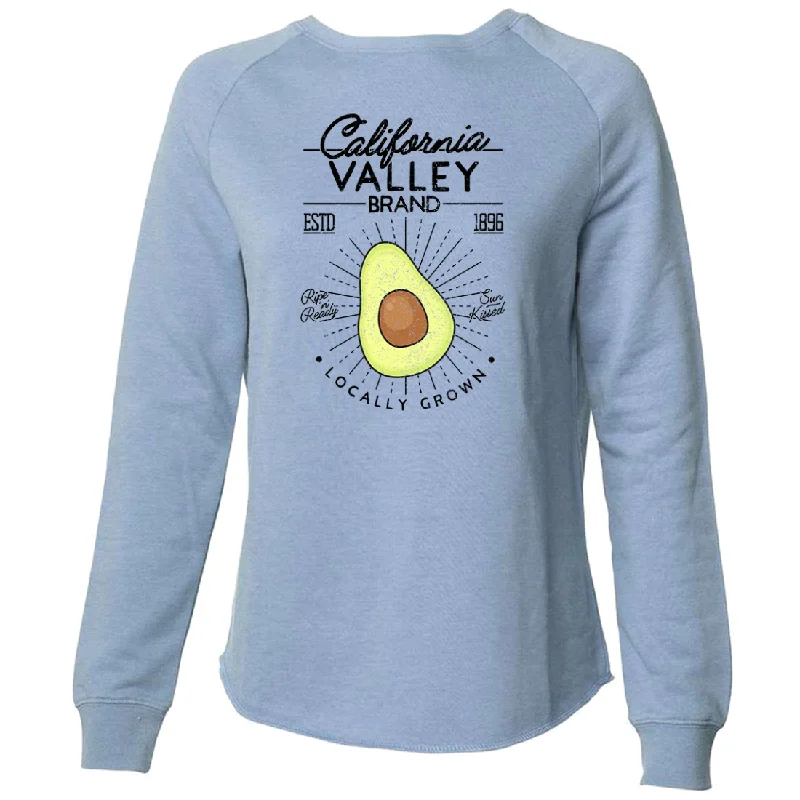 Women's Hooded Sweatshirts with Button ClosureCalifornia Grown Avocado Super Soft Crewneck Sweater