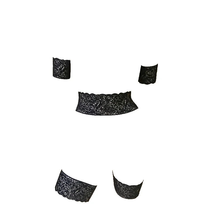 stretch lace high-cut pantiesAccessory Garters & Bands Set (5 Pieces)