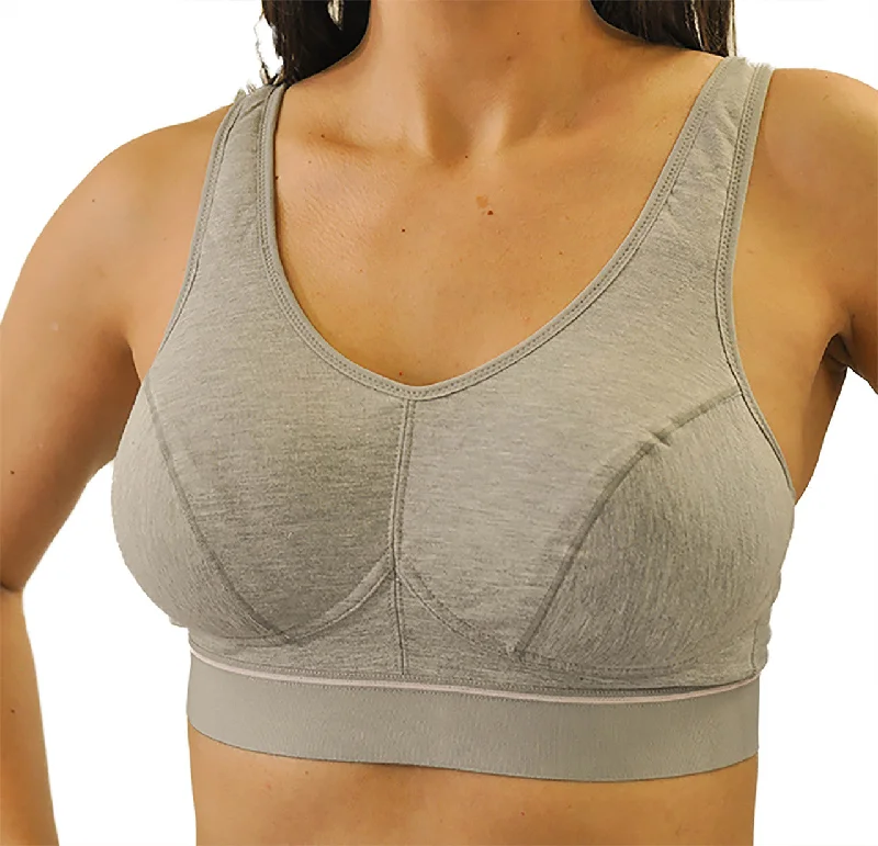 lingerie sets with matching robesNearly Me -Cotton Soft Comfort Cup Post Mastectomy Lumpectomy Pocket Sports Bra #550