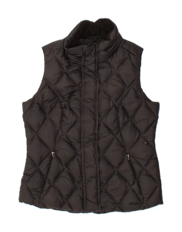 Women's Coats with Fur Trimmed BeltEDDIE BAUER Womens Padded Gilet UK 10 Small Black Nylon