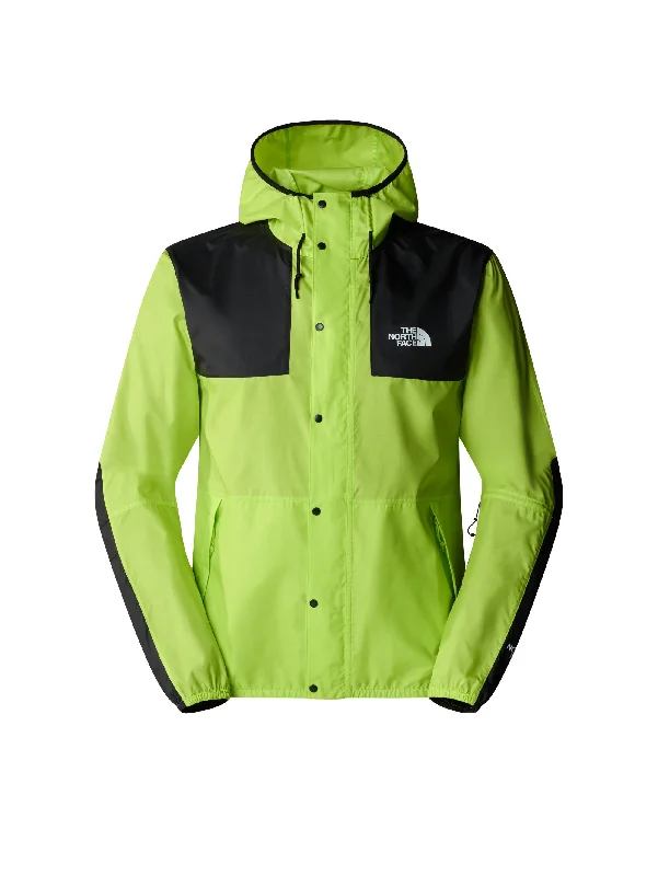 Women's Long CoatsGiacca Moutain Color Block con Cappuccio Lime