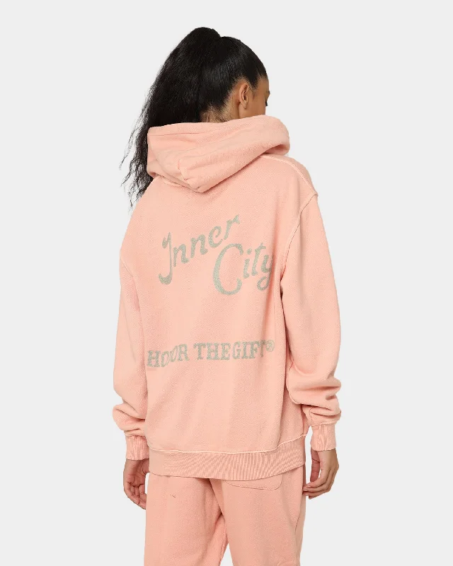 Women's Hooded Sweatshirts with Mid WaistHonor The Gift Neighborhood Hoodie Peach