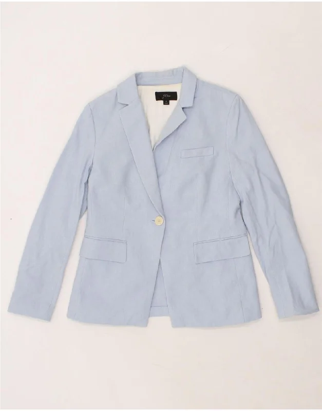 Women's Down CoatsJ. CREW Womens 1 Button Blazer Jacket US 2 XS Blue Cotton