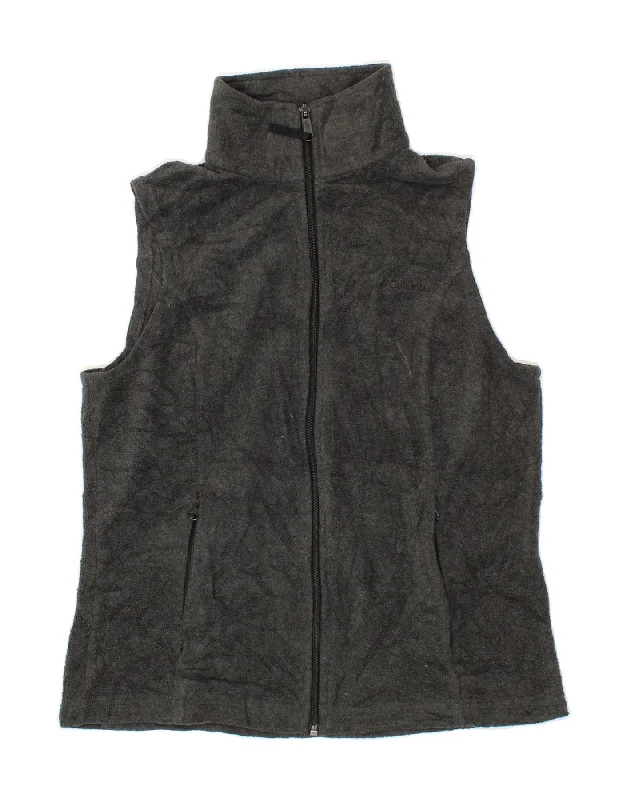 Women's Coats with Fur Trimmed PocketsCOLUMBIA Womens Fleece Gilet UK 10 Small Grey Polyester