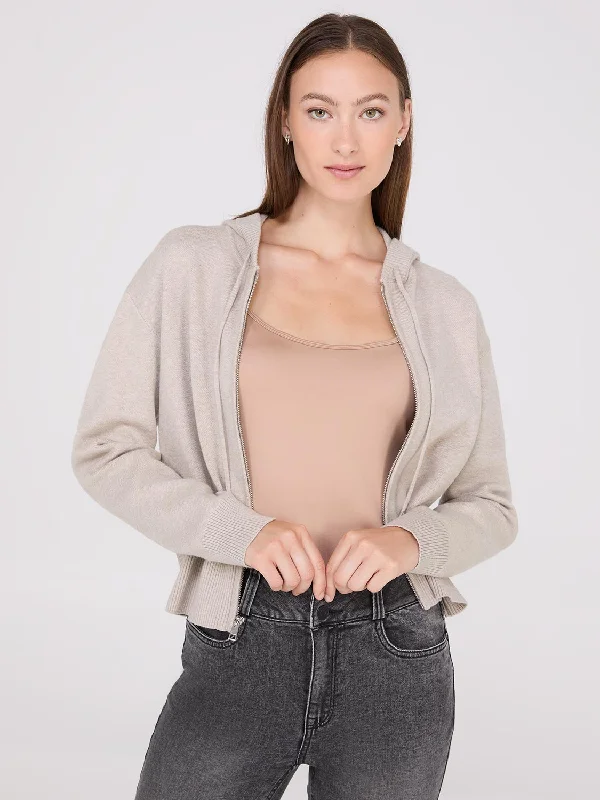 Women's Blouse with Notched CollarZip Up Hoodie